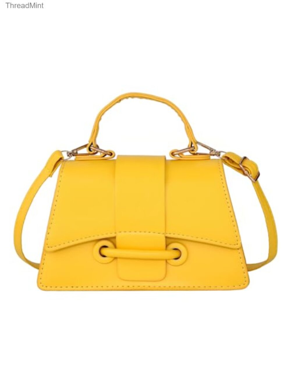 Mini Top Handle Handbag Women Ladies Purse Faux Leather Detachable Strap